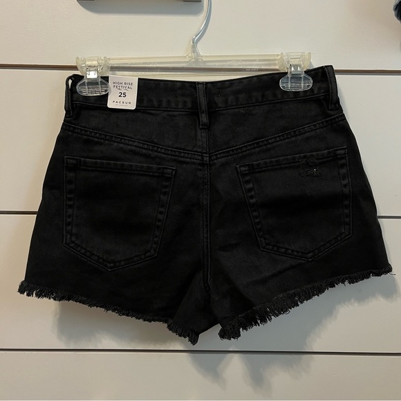 Pacsun Black Denim Shorts NWT - Picture 3 of 5